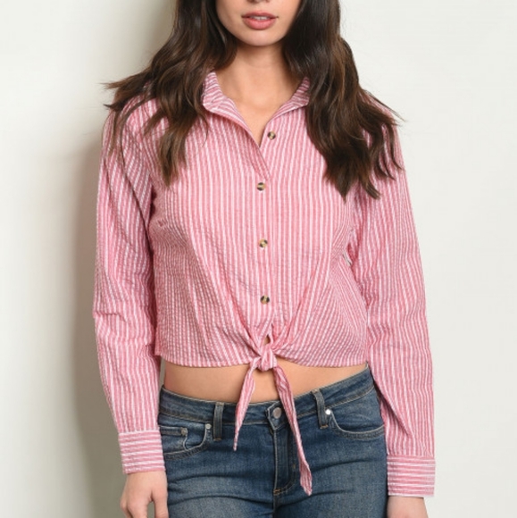 White Red striped top - Picture 2 of 3